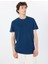 Bisiklet Yaka Desenli Mavi Erkek T-Shirt M5GP20KCRX0INMU Ss Indıgo Archer 1