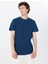 Bisiklet Yaka Desenli Mavi Erkek T-Shirt M5GP20KCRX0INMU Ss Indıgo Archer 3