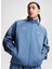 10027327.480 Retro Track Jacket Mavi Regular Fit Düz Erkek Zip Ceket 1