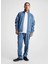 10027327.480 Retro Track Jacket Mavi Regular Fit Düz Erkek Zip Ceket 2