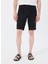Lastikli Bel Standart Siyah Erkek Bermuda Şort Mr Rog Short 3