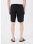 Lastikli Bel Standart Siyah Erkek Bermuda Şort Mr Rog Short 5