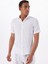 Standart Düğmeli Yaka Beyaz Erkek Gömlek Mr Short Sleeve 1