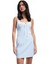 x Sibil Çetinkaya Mavi Kadın Bisiklet Yaka Skinny Fit Elbise 5SAK80347PW 1