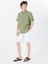 Standart Düğmeli Yaka Yeşil Erkek Gömlek Mr Short Sleeve 2