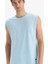 %100 Pamuk Boxy Fit Bisiklet Yaka Basic Düz Atlet C7205AX25SM 1