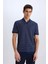 Regular Fit Polo Yaka Çizgili Triko Kısa Kollu Tişört C4150AX25SM 5