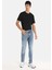 Straight Fit Düşük Bel Düz Paça Erkek Koyu Indigo Jean Pantolon 1