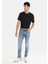 Straight Fit Düşük Bel Düz Paça Erkek Koyu Indigo Jean Pantolon 3