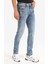 Straight Fit Düşük Bel Düz Paça Erkek Koyu Indigo Jean Pantolon 4