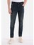 Straight Fit Erkek Indigo Jean Pantolon 4