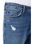 Regular Fit Orta Bel Daralan Paça Erkek Indigo Jean Pantolon 5
