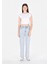 Straight Fit Yüksel Bel Düz Paça Kadın Indigo Jean Pantolon 1