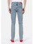 Straight Fit Düşük Bel Düz Paça Erkek Indigo Jean Pantolon 2