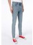 Straight Fit Düşük Bel Düz Paça Erkek Indigo Jean Pantolon 4
