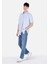Loose Straight Fit Erkek Indigo Jean Pantolon 3