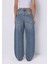 Baggy Fit Kadın Indigo Jean Pantolon 2