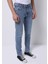 Slim Fit Erkek Indigo Jean Pantolon 4
