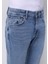 Slim Fit Erkek Indigo Jean Pantolon 5