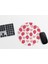 Çilek Desenli Yuvarlak Mousepad - 20CM - Sevimli Pembe 1