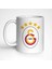 # Galatasaray 5 Yıldızlı Temalı Beyaz Kupa Bardak, Mug, Hediyelik, Beş Yıldız 1