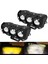 Motosiklet LED Spot Çift Renk Hi/düşük Işın Sis Lambaları Araba Kamyon Suv Utv 12V 24VMINI Lens Far Sürüş Işık 2