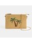 Taba Palmiye Nakışlı Hasır Clutch 1