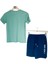 Fancy Kids Erkek Çocuk İkili Takım Baskılı Yeşil T-Shirt Lacivert Şort 11-12 Yaş 5