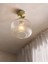 Mylights Modern Rustik Mat Gold Eskitme Kaplama Gövde Vintage Şeffaf Camlı Tavan Plofonyer Avize 1