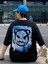 20/1 Penye Compack Bisiklet Yaka Kore Tarzı Sevimli Ayı Baskı Kısa Kol Erkek T-Shirt - Siyah 5