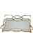 Pure Concept Gold Takım Üstü Banyo Aksesuar Tepsi 20X30CM Metal Cam Aynalı Kahve Su Sunum 1 Adet 1