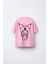 Kız Çocuk Pamuklu Pembe Kuromi Baskılı T-Shirt – Kısa Kollu Günlük Üst 1