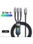 Işıklı 3 In1 Lightning-Micro-Type-C 100W Hızlı Şarj Kablosu 3A 1.2m Siyah 2