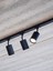 Mylights Siyah Uclu 1mt Ray Spot Gun Isıgı Ampullu Harekletli Ray Spot LED Spot LED Avize Ampullu 1
