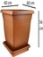 Villa Büyük Kare Saksı 110 Litre No:6 Kiremit Renk 2