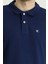 Polo Yaka Slim Fit Dar Kesim Nakışlı Pamuk Tişört 5