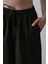 Beli Lastikli Bol Paça Pantolon - Koyu Haki 3