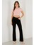 Kadın Likralı Kısa Kollu Basic Crop Tişört - Slim Fit 3