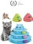 3 Katlı 3 Toplu Kedi Oyuncağı Yuvarlak Eğlence Dönen Hareketli Abs Plastik Çıngıraklı Zeka Gelişim 2