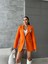 Ello Etiketli Çengelli Iğne Detaylı Ceket - Orange 3