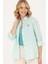 Kadın Uzun Kollu Basic Gömlek - Su Yeşili 3
