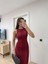 Fitilli Triko Elbise Maxi Uzun Boy - Bordo 5