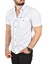 Slim Fit Pamuklu Likralı Kısa Kol Gömlek Kolay Ütülenebilir Çıt Çıtlı Cepli Spor Gömlek 2400253 1