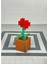 Minecraft Saksılı Çiçek Seti – 3D Dekor 3