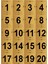 Daire Kapı Numarası Dolap Numarası Masa Numarası 5cm x 5cm 24 Adet Gold Metal 1