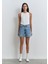 Millie 90lar İndigo Mavisi Jean Şort 1458987073 4