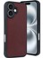 Apple iPhone 16 Kılıf Aras Deri Kapak - Bordo Ferrg 1