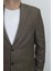 Fistan Store Erkek Kahverengi Düz Spor Kesim Normal Kalıp Çift Düğme Çift Yırtmaçlı Blazer Ceket 3