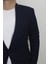 Fistan Store Erkek Lacivert Italyan Kesim Dar Kalıp Tek Düğme Çift Yırtmaçlı Blazer Ceket 3