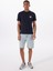 Bisiklet Yaka Desenli Lacivert Erkek T-Shirt M5GI55K8FQ4A71W Gj Ss Cn Reg Palm 2